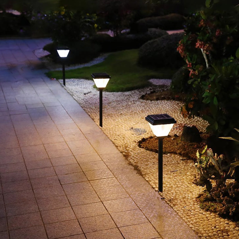 Modernes unbedeutendes quadratisches Kegel-Zylinder-ABS-PC LED-Bodenstecker-Außenlicht für Garten 