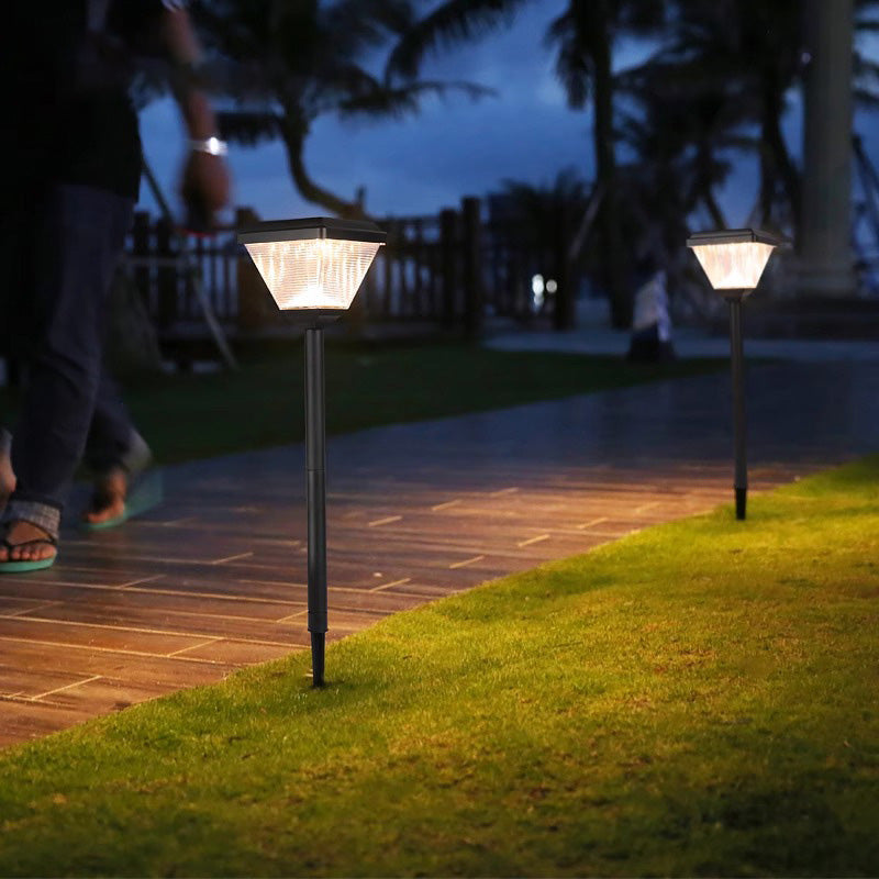 Modernes unbedeutendes quadratisches Kegel-Zylinder-ABS-PC LED-Bodenstecker-Außenlicht für Garten 