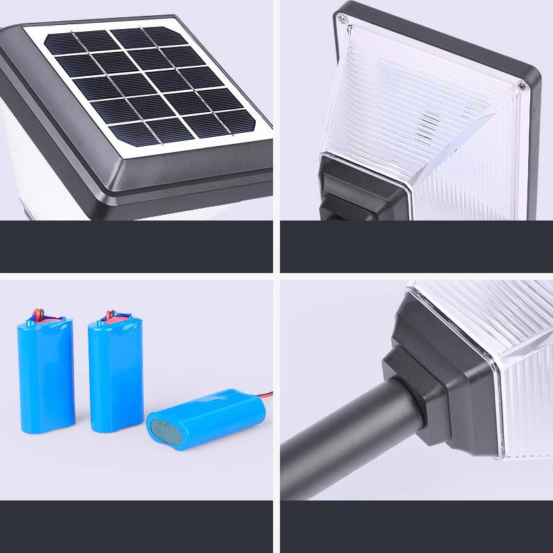 ضوء خارجي LED بمقبس أرضي من ABS PC بتصميم حديث بسيط لمخروط مربع أسطواني للحديقة 