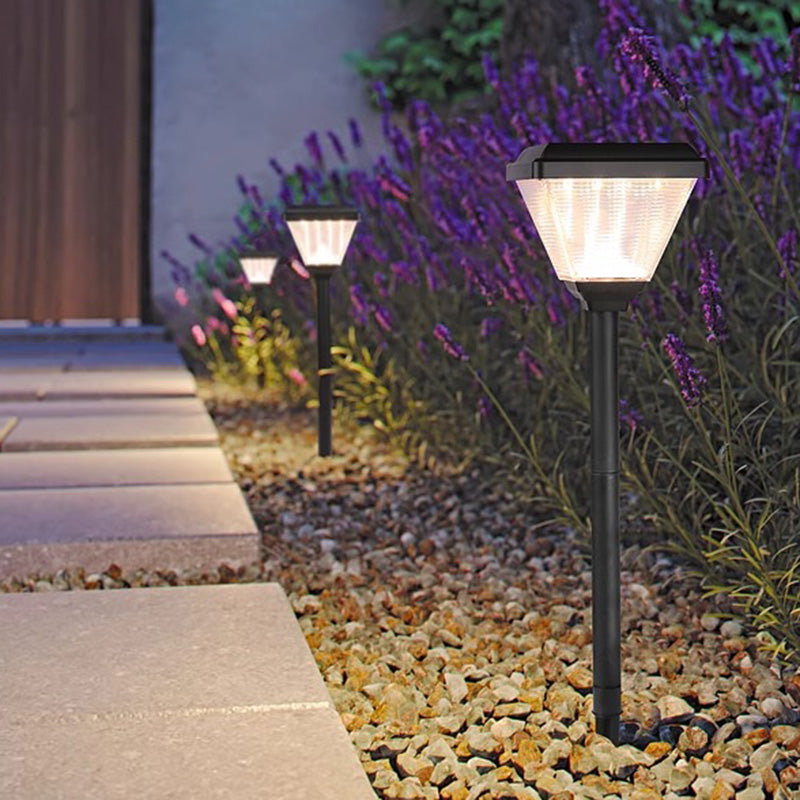 Modernes unbedeutendes quadratisches Kegel-Zylinder-ABS-PC LED-Bodenstecker-Außenlicht für Garten 