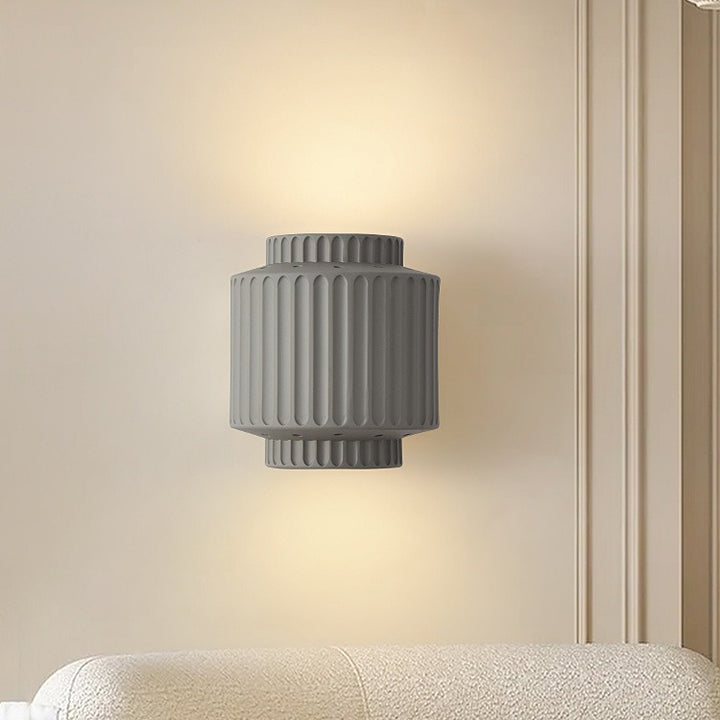 Applique murale à 2 lumières en résine à rayures cylindriques minimalistes modernes pour chambre 