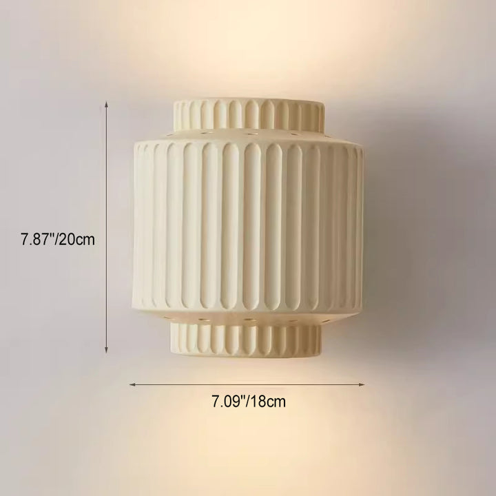 Applique murale à 2 lumières en résine à rayures cylindriques minimalistes modernes pour chambre 