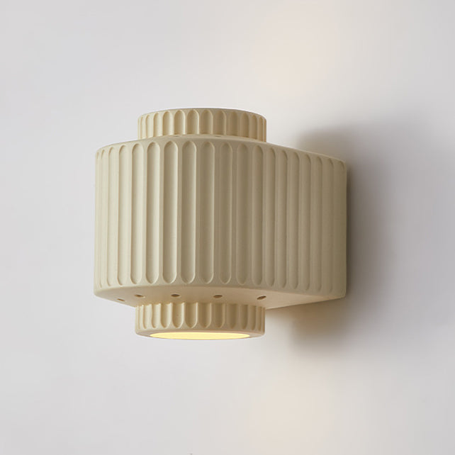 Applique murale à 2 lumières en résine à rayures cylindriques minimalistes modernes pour chambre 