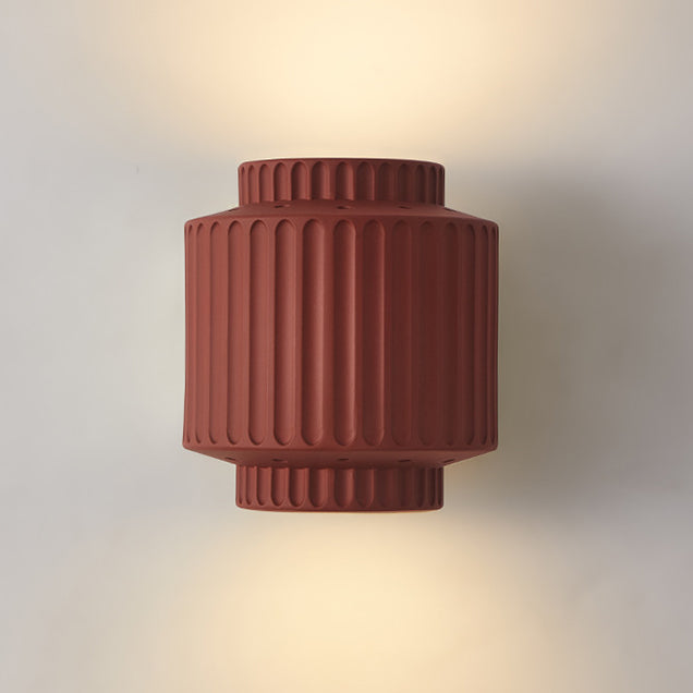 Applique murale à 2 lumières en résine à rayures cylindriques minimalistes modernes pour chambre 