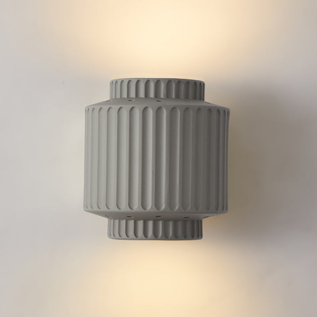 Applique murale à 2 lumières en résine à rayures cylindriques minimalistes modernes pour chambre 