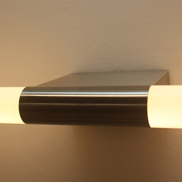 Lampe murale LED moderne minimaliste avec base cylindrique en fer et abat-jour en acrylique et aluminium pour salle de bain 