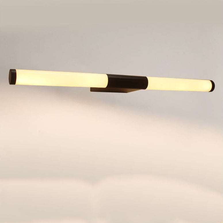 Lampe murale LED moderne minimaliste avec base cylindrique en fer et abat-jour en acrylique et aluminium pour salle de bain 