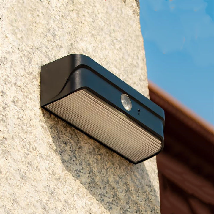 Modern Simplicity Solar Waterproof Rectangular ABS PC LED Wall Sconce Lamp For Outdoor Patio