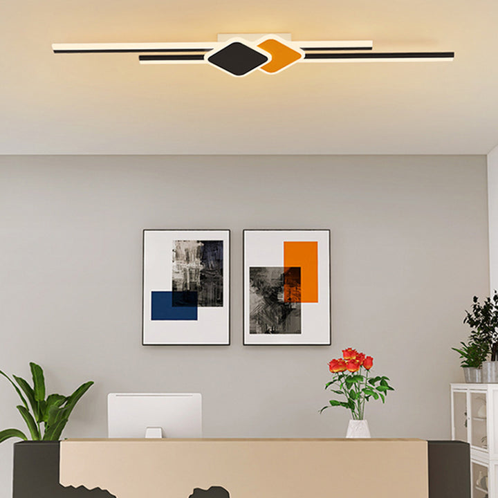 Applique murale LED en acrylique avec matériel rectangulaire à bande minimaliste moderne pour chambre 