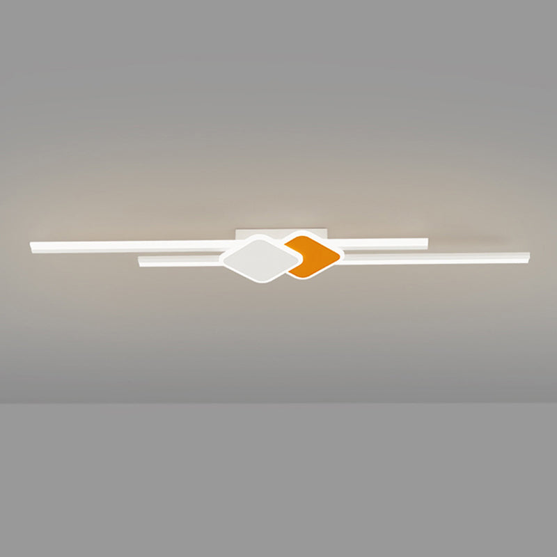 Applique murale LED en acrylique avec matériel rectangulaire à bande minimaliste moderne pour chambre 