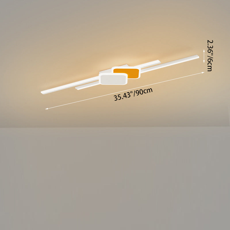 Applique murale LED en acrylique avec matériel rectangulaire à bande minimaliste moderne pour chambre 