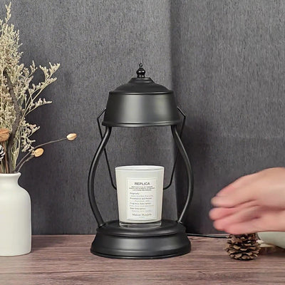 Zeitgenössische kreative runde Laternenform Eisen 1-Licht Aroma Schmelzwachs Tischlampe für Schlafzimmer 