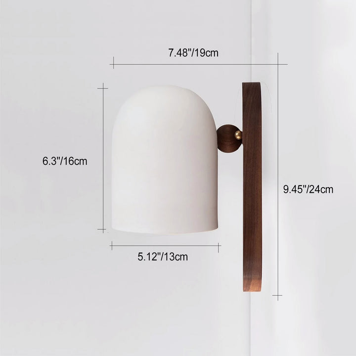 Traditionelle japanische drehbare Zylinderholz-Wandleuchte mit 1 Licht für das Wohnzimmer 