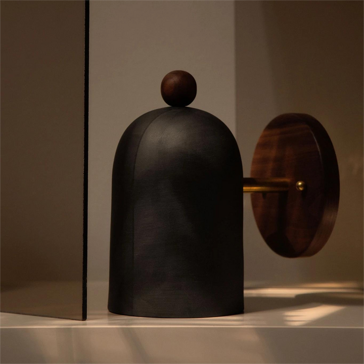 Traditionelle japanische drehbare Zylinderholz-Wandleuchte mit 1 Licht für das Wohnzimmer 