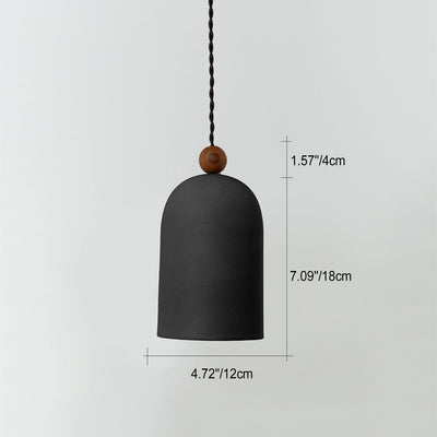 Suspension Luminaire Cylindrique en Bois Japonais Traditionnel à 1 Lumière pour Salon 