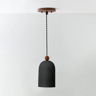 Suspension Luminaire Cylindrique en Bois Japonais Traditionnel à 1 Lumière pour Salon 