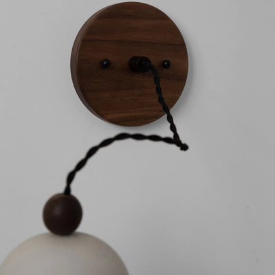Suspension Luminaire Cylindrique en Bois Japonais Traditionnel à 1 Lumière pour Salon 
