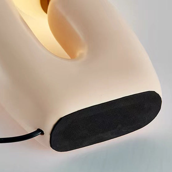 Moderne Art Deco Zylindrische Globus Harz Glas 2-Licht Tischlampe für Wohnzimmer 