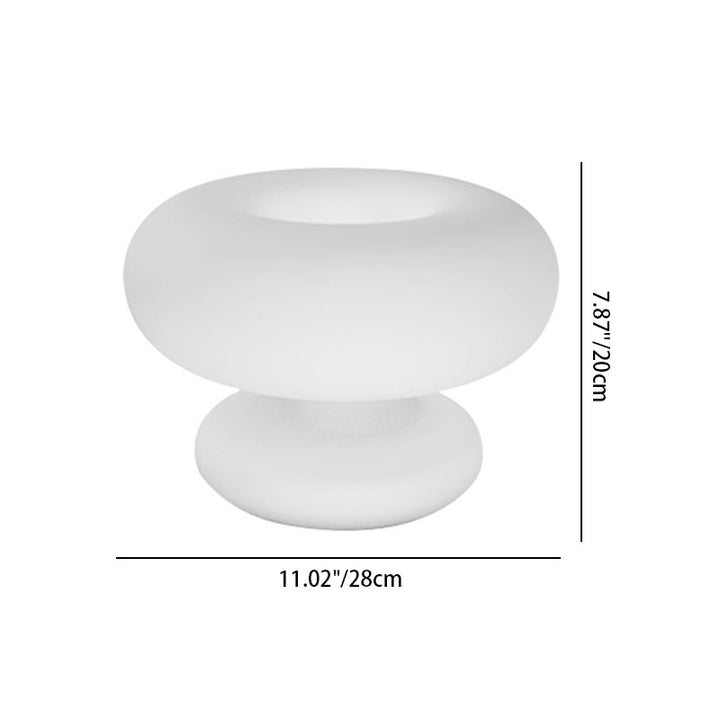 Lampe de table LED en verre en forme de beignet rond créatif contemporain pour chambre 