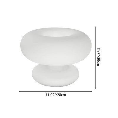 Contemporary Creative Round Donut Shape Glass LED Table Lamp For Bedroom