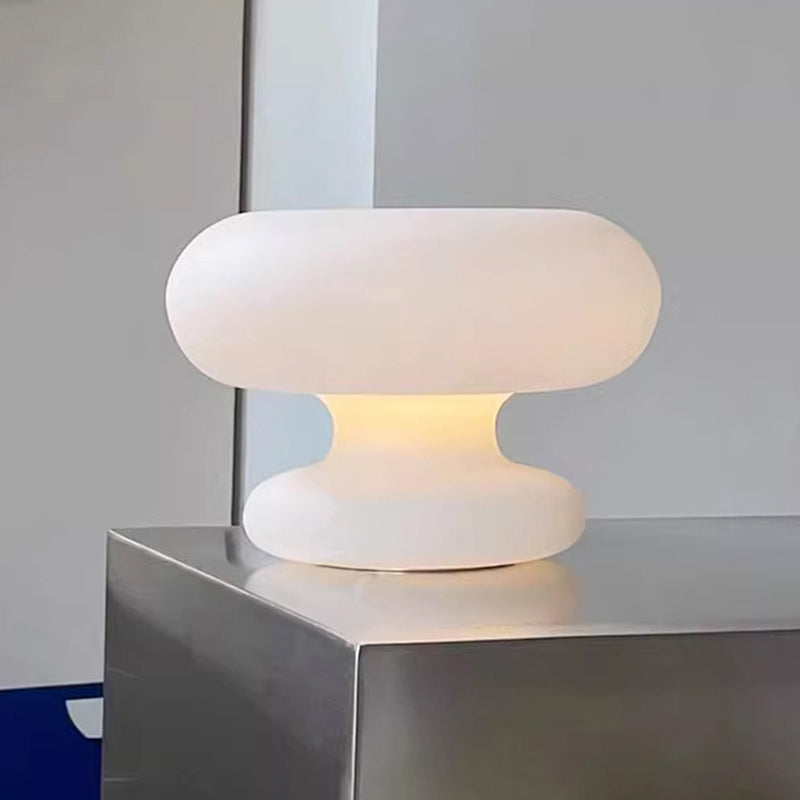Contemporary Creative Round Donut Shape Glass LED Table Lamp For Bedroom