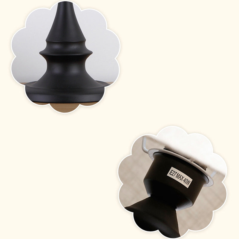 مصباح طاولة بغرفة النوم بقاعدة حديدية على شكل شطرنج دائري حديث بسيط من القماش بلمبة واحدة 