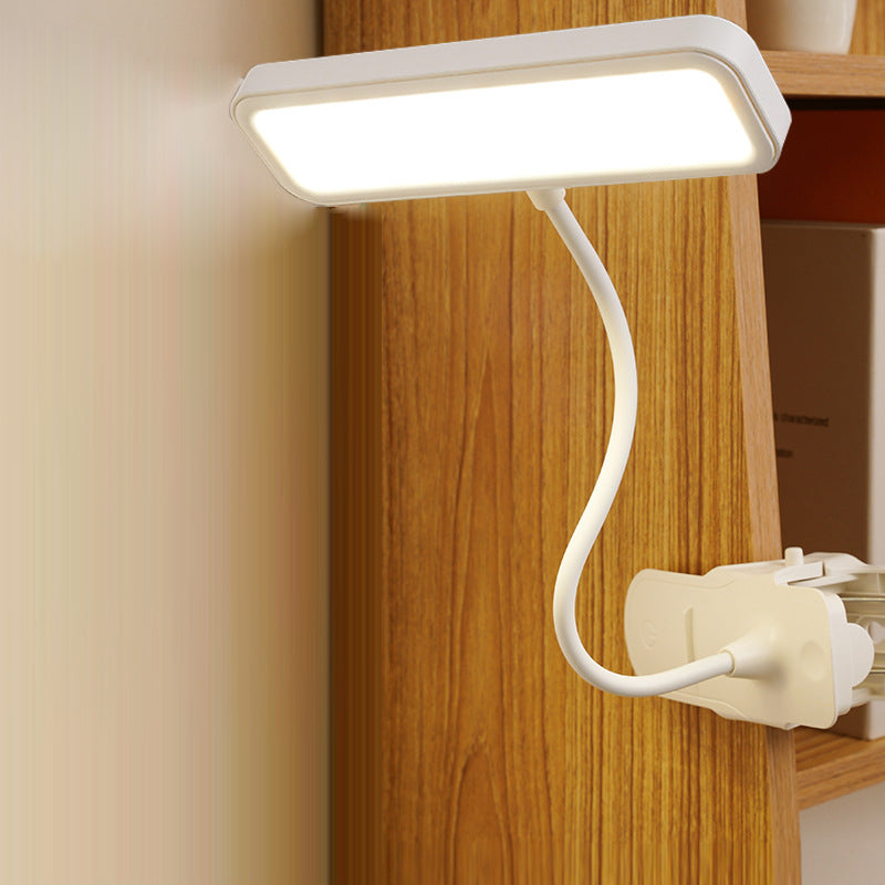 Lampe de Table LED en ABS avec Pince Rectangulaire Simplicité Moderne pour Chambre 