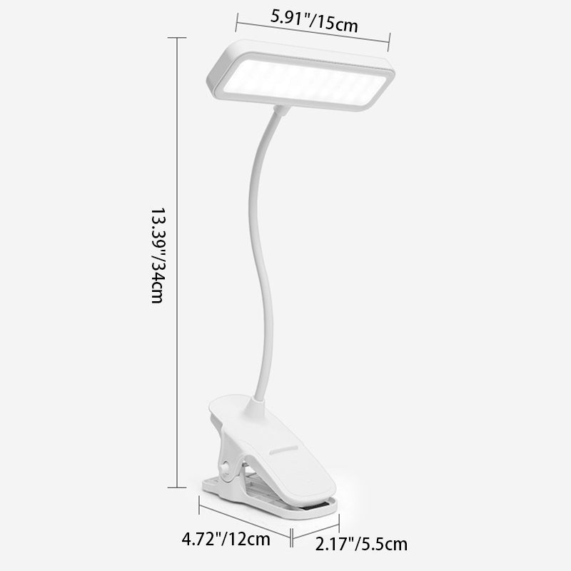Moderne Einfachheit Clip Rechteck Schlauch ABS LED Tischlampe für Schlafzimmer 
