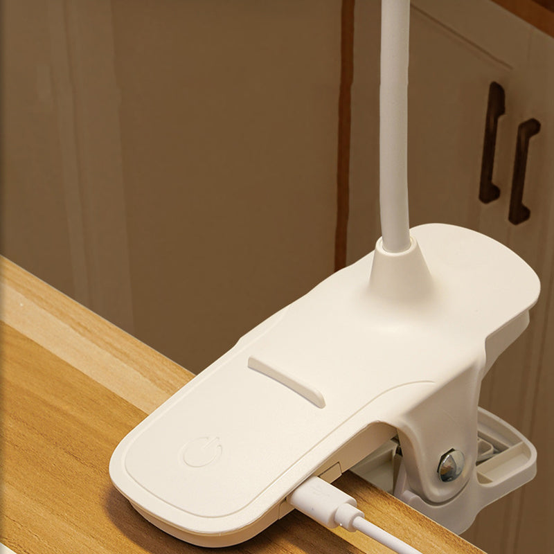 Lampe de Table LED en ABS avec Pince Rectangulaire Simplicité Moderne pour Chambre 