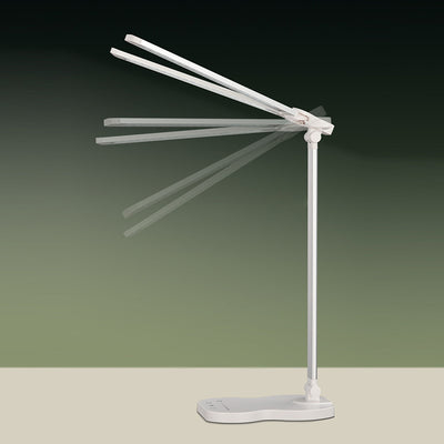 Moderne Einfachheit Faltbare Rechteckige Aluminium ABS Kunststoff LED Tischlampe Für Schlafzimmer 