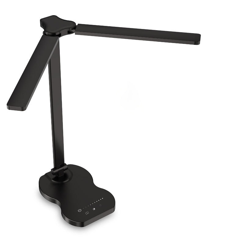 Moderne Einfachheit Faltbare Rechteckige Aluminium ABS Kunststoff LED Tischlampe Für Schlafzimmer 