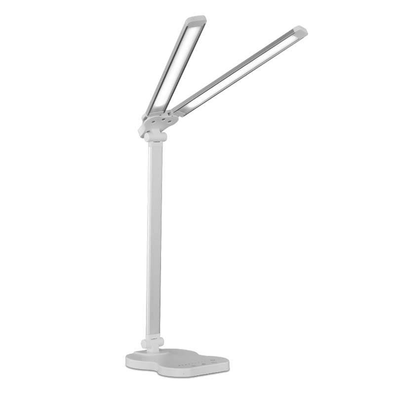 Moderne Einfachheit Faltbare Rechteckige Aluminium ABS Kunststoff LED Tischlampe Für Schlafzimmer 