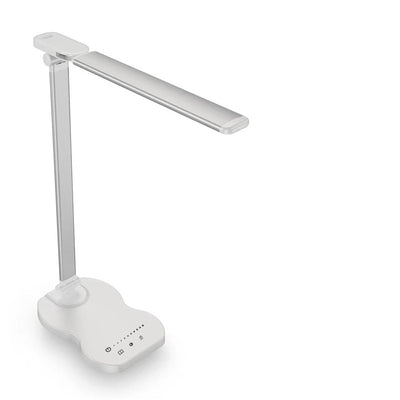 Moderne Einfachheit Faltbare Rechteckige Aluminium ABS Kunststoff LED Tischlampe Für Schlafzimmer 