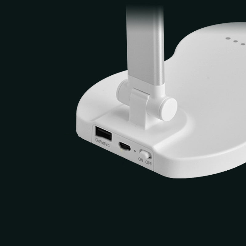 Moderne Einfachheit Faltbare Rechteckige Aluminium ABS Kunststoff LED Tischlampe Für Schlafzimmer 