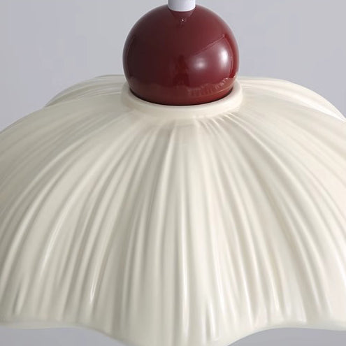 Moderne minimaliste ronde fleur résine abat-jour base en matériel 1-lumière suspension pour chambre 