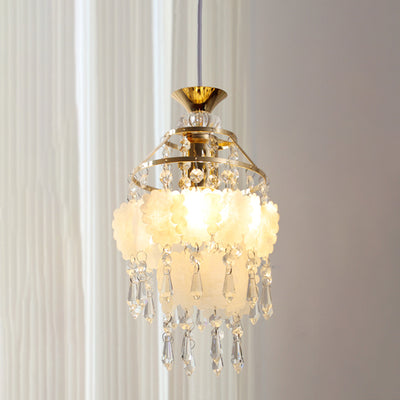Zeitgenössische kreative runde Schmetterlings-Traubenform-Glas-Hardware 1-Licht-Pendelleuchte für Wohnzimmer 
