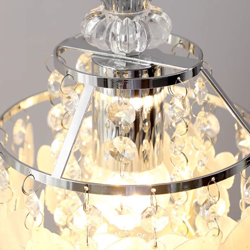 Zeitgenössische kreative runde Schmetterlings-Traubenform-Glas-Hardware 1-Licht-Pendelleuchte für Wohnzimmer 