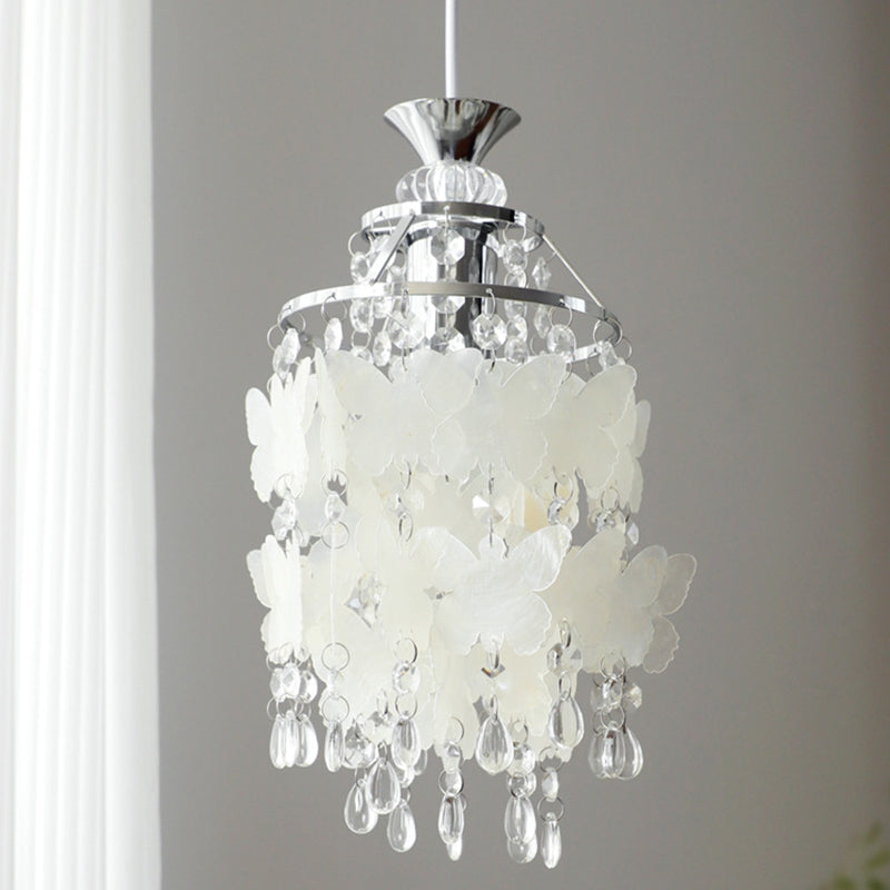 Zeitgenössische kreative runde Schmetterlings-Traubenform-Glas-Hardware 1-Licht-Pendelleuchte für Wohnzimmer 