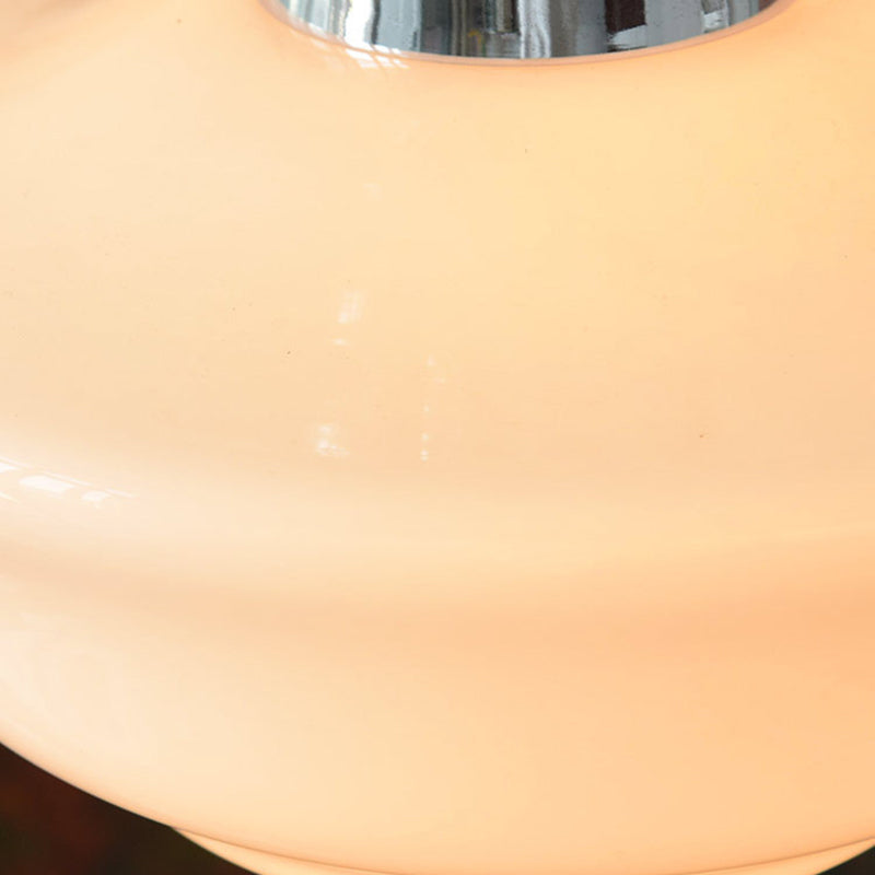Zeitgenössische Retro Runde Kuppel Eisen Glas Schirm 1-Licht Pendelleuchte Für Wohnzimmer 