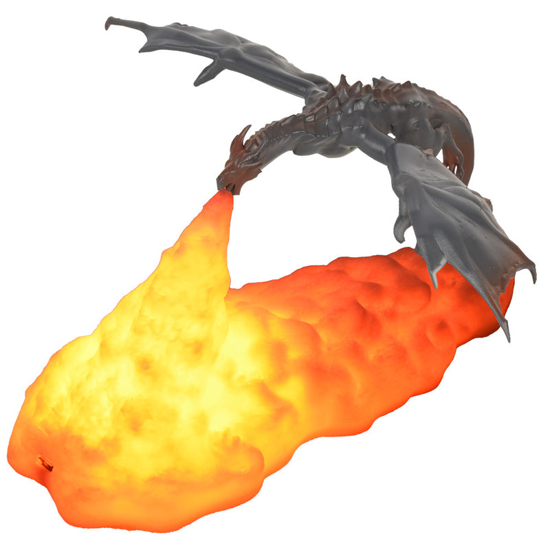 Contemporary Creative 3D Printed Fire-breathing Dragon PLA LED Table Lamp For Living Room