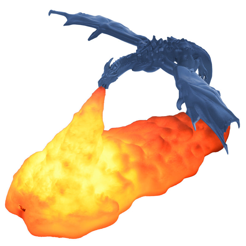 Contemporary Creative 3D Printed Fire-breathing Dragon PLA LED Table Lamp For Living Room