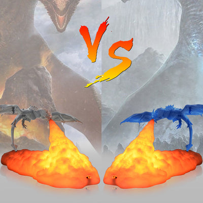 Contemporary Creative 3D Printed Fire-breathing Dragon PLA LED Table Lamp For Living Room