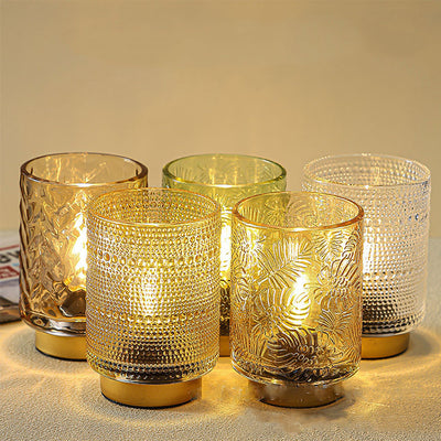 Moderne Art Deco Zylinder Punkt Blatt Glas LED Tischlampe für das Schlafzimmer 