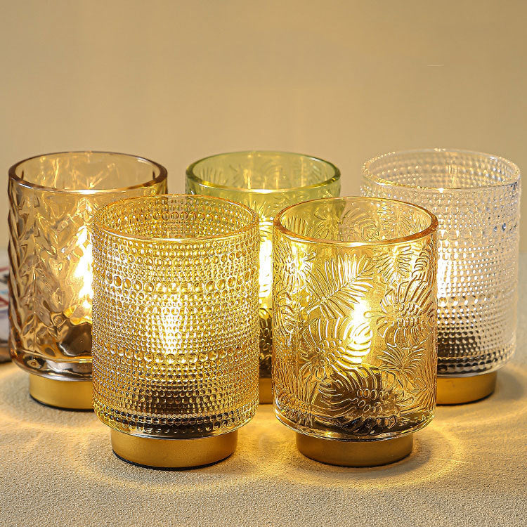 Moderne Art Deco Zylinder Punkt Blatt Glas LED Tischlampe für das Schlafzimmer 