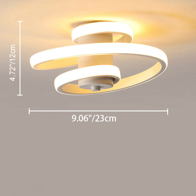 Luz de techo LED empotrada de aluminio y hierro con silicona de múltiples capas y estilo minimalista moderno para sala de estar 