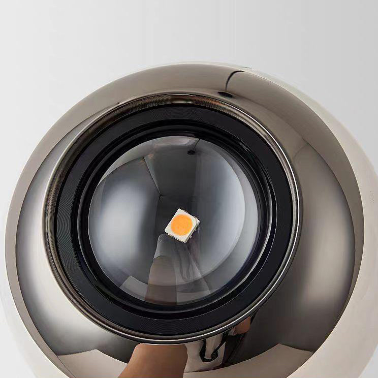 Suspension LED en aluminium et marbre avec globe minimaliste moderne pour chambre 