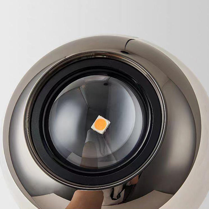 Suspension LED en aluminium et marbre avec globe minimaliste moderne pour chambre 
