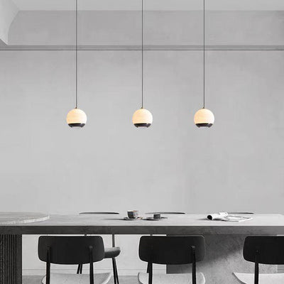 ضوء قلادة LED من الألمنيوم الرخامي الكروي الحديث البسيط لغرفة النوم 