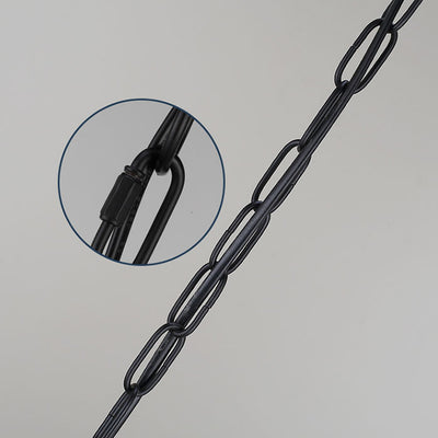 Linterna redonda china tradicional de aluminio hierro vidrio 1-luz colgante para patio exterior 
