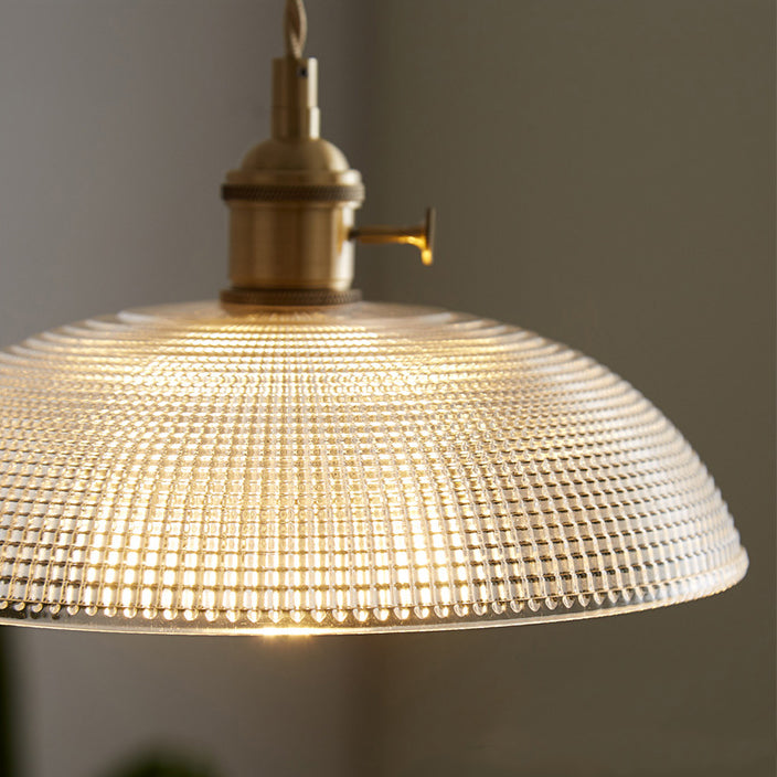 モダンミニマリストラウンドフラワーコーンブラスガラス1ライトペンダントリビングルーム用 